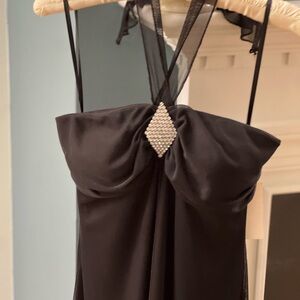 New Party Dress with tie back ribbon with diamond center size 8